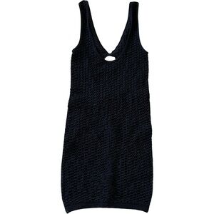 Arden B Elegant Black Textured Dress